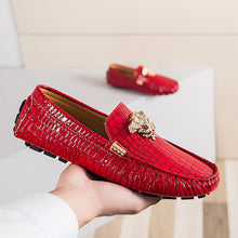 Load image into Gallery viewer, Casual Shoes High Quality Men's Leather Shoes Snake Pea Shoes