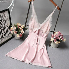 Load image into Gallery viewer, Brand New Chinese Women Robe Satin Nightgown Sexy Nightshirt Sleepwear