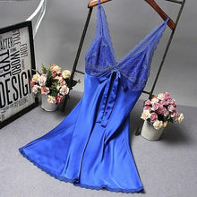Load image into Gallery viewer, Brand New Chinese Women Robe Satin Nightgown Sexy Nightshirt Sleepwear