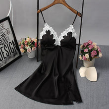 Load image into Gallery viewer, Brand New Chinese Women Robe Satin Nightgown Sexy Nightshirt Sleepwear