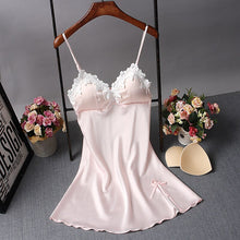 Load image into Gallery viewer, Brand New Chinese Women Robe Satin Nightgown Sexy Nightshirt Sleepwear