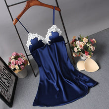 Load image into Gallery viewer, Brand New Chinese Women Robe Satin Nightgown Sexy Nightshirt Sleepwear