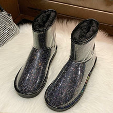 Load image into Gallery viewer, Women's Shoes Crystal Low Heels Booties Round Toe Winter