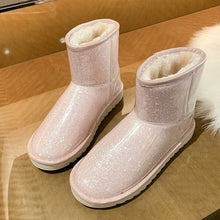 Load image into Gallery viewer, Women's Shoes Crystal Low Heels Booties Round Toe Winter