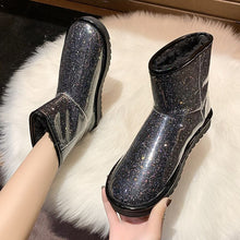 Load image into Gallery viewer, Women&#39;s Shoes Crystal Low Heels Booties Round Toe Winter