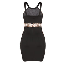 Load image into Gallery viewer, Sequins Halter Backless Short Dress Silver Paillette