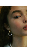 Load image into Gallery viewer, Brass With 18k Gold Transparent Glass Stud Earrings Women Jewelry