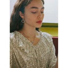 Load image into Gallery viewer, Brass With 18k Gold Transparent Glass Stud Earrings Women Jewelry