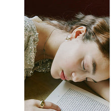 Load image into Gallery viewer, Brass With 18k Gold Transparent Glass Stud Earrings Women Jewelry