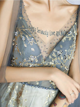 Load image into Gallery viewer, Brilliant Appliques Sexy V Neck Sleeveless Evening Dress Classic