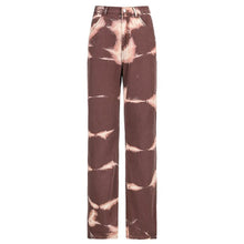 Load image into Gallery viewer, Brown Tie Dye Print Baggy Jeans Vintage Aesthetic