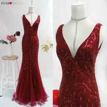 Load image into Gallery viewer, Burgundy Evening Dresses For Women Party Ever Pretty EP07886 Elegant V