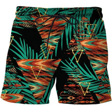 Load image into Gallery viewer, Bustling Leaves 3D Print Men's Beach Shorts Tops SwimShorts Briefs