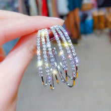 Load image into Gallery viewer, Butterfly Big Hoop Crystal Circle Earrings