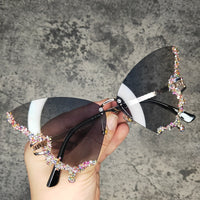 Butterfly Diamond Luxury Sunglasses Trendy Fashion