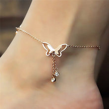 Load image into Gallery viewer, Butterfly Pendant Anklets Foot Chain Summer Yoga Beach Leg Bracelet