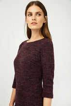 Load image into Gallery viewer, Woollen Aubergine Winter Fitted Dress