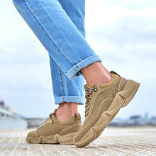 Load image into Gallery viewer, CAMEL Genuine Leather Men Shoes Retro Simple Casual Lace up Street - Sophornlilly