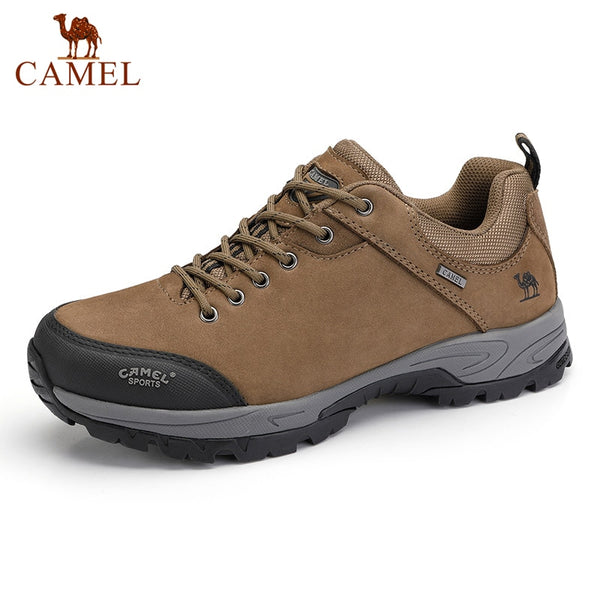 CAMEL Men Genuine Leather Hiking Shoes Outdoor Sneaker Waterproof