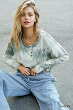 Load image into Gallery viewer, Long Sleeves Tie Dye Front Button Women's Top