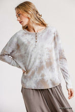Load image into Gallery viewer, Long Sleeves Tie Dye Front Button Women's Top