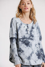 Load image into Gallery viewer, Long Sleeves Tie Dye Front Button Women's Top