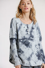 Load image into Gallery viewer, Long Sleeves Tie Dye Front Button Women's Top
