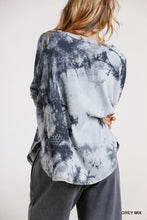 Load image into Gallery viewer, Long Sleeves Tie Dye Front Button Women's Top