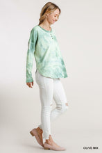 Load image into Gallery viewer, Long Sleeves Tie Dye Front Button Women's Top