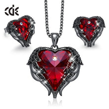 Load image into Gallery viewer, CDE Fashion Jewelry Sets for Women Angel Wings Heart Wedding Set with