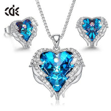 Load image into Gallery viewer, CDE Fashion Jewelry Sets for Women Angel Wings Heart Wedding Set with