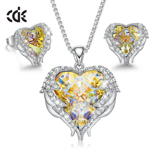 CDE Women Jewelry Set Embellished With Crystals from Swarovski