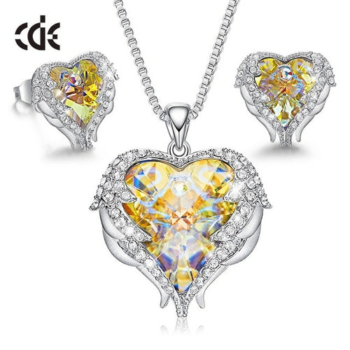 CDE Women Jewelry Set Embellished with Crystals from Swarovski