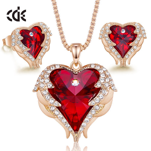 CDE Women Jewelry Set Embellished with Crystals from Swarovski