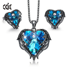 Load image into Gallery viewer, CDE Women Necklace Earrings Jewelry Set Embellished With Crystals from
