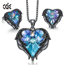Load image into Gallery viewer, CDE Women Necklace Earrings Jewelry Set Embellished With Crystals from