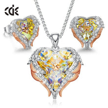 Load image into Gallery viewer, CDE Women Necklace Earrings Jewelry Set Embellished With Crystals from
