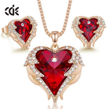 Load image into Gallery viewer, CDE Women Necklace Earrings Jewelry Set Embellished With Crystals from