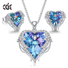 Load image into Gallery viewer, CDE Women Necklace Earrings Jewelry Set Embellished With Crystals from