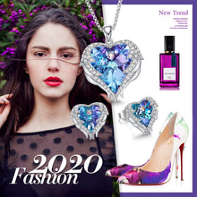 Load image into Gallery viewer, CDE Women Necklace Earrings Jewelry Set Embellished With Crystals from
