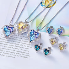 Load image into Gallery viewer, CDE Women Necklace Earrings Jewelry Set Embellished With Crystals from