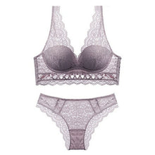 Load image into Gallery viewer, New Sexy Bandage Underwear Set Push up Bra Set Embroidery Women