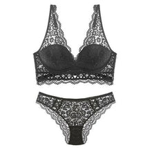 Load image into Gallery viewer, New Sexy Bandage Underwear Set Push up Bra Set Embroidery Women