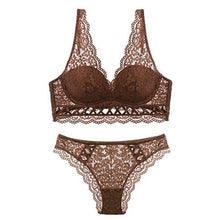 Load image into Gallery viewer, New Sexy Bandage Underwear Set Push up Bra Set Embroidery Women