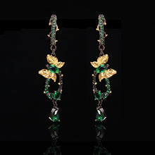 Load image into Gallery viewer, Bohemia Jewelry Delicate Elegant Butterfly Emerald Drop