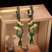Load image into Gallery viewer, Bohemia Jewelry Delicate Elegant Butterfly Emerald Drop