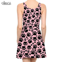 Load image into Gallery viewer, Best Friend Pet Dog Paw Dress Fashion 3D Print Female - Sophornlilly