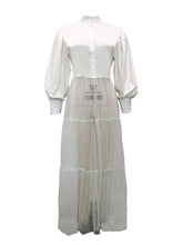 Load image into Gallery viewer, Summer Long Sleeve Maxi Blouses Mesh Patchwork