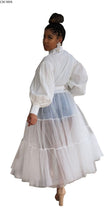 Load image into Gallery viewer, Summer Long Sleeve Maxi Blouses Mesh Patchwork