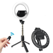 Load image into Gallery viewer, COOL DIER 4in 1 Wireless Bluetooth Selfie Stick With 6inch LED Ring - Sophornlilly